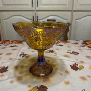 Indiana Carnival glass fruit / compote bowl